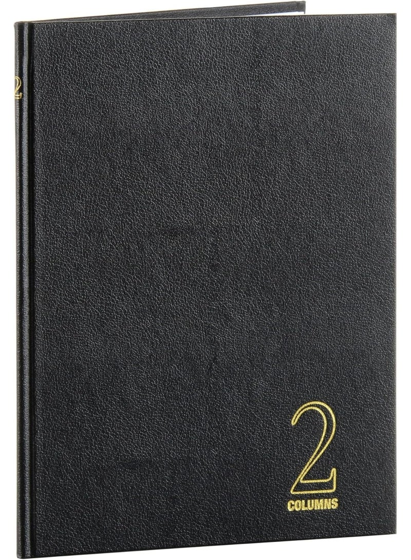 Wilson Jones Wilson Jones Hardbound Accounting Journal, 9.25 x 7 Inches, 2 Columns, 80 Pages, 30 Lines per Page, Black (W74102A) - Image 1
