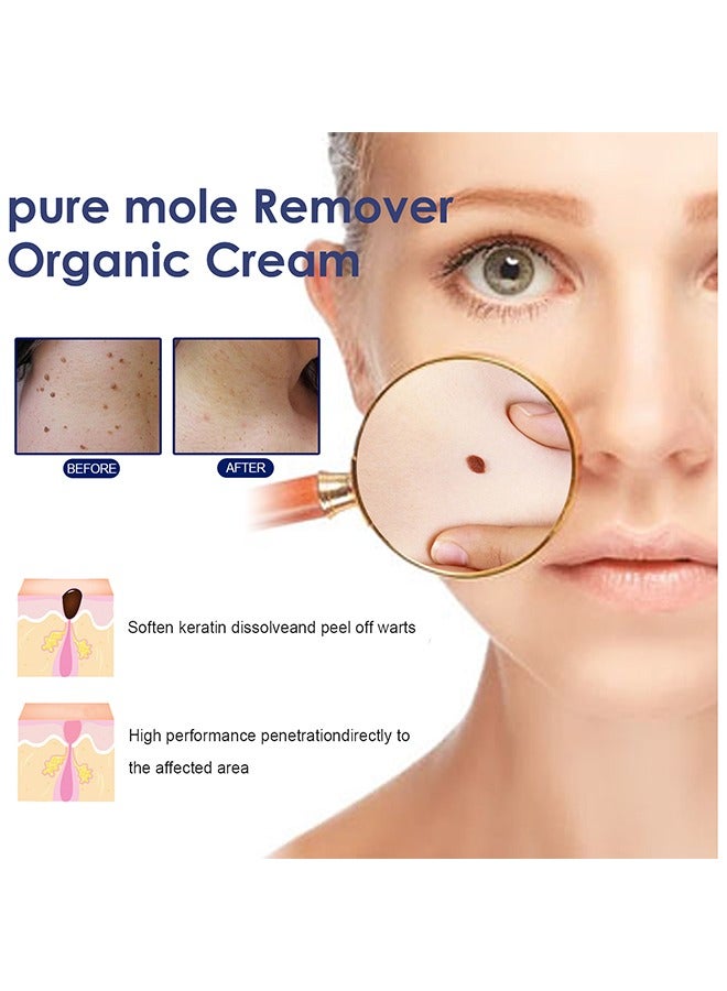 EELHOE Orgaic Cream,Mole And Body Wart Removal Cream- Natural Herbal Ingredeints, Wart Remover Treatment Skin Repair Cream Against Moles Warts Use On Any Parts Of Body 20g - Image 2