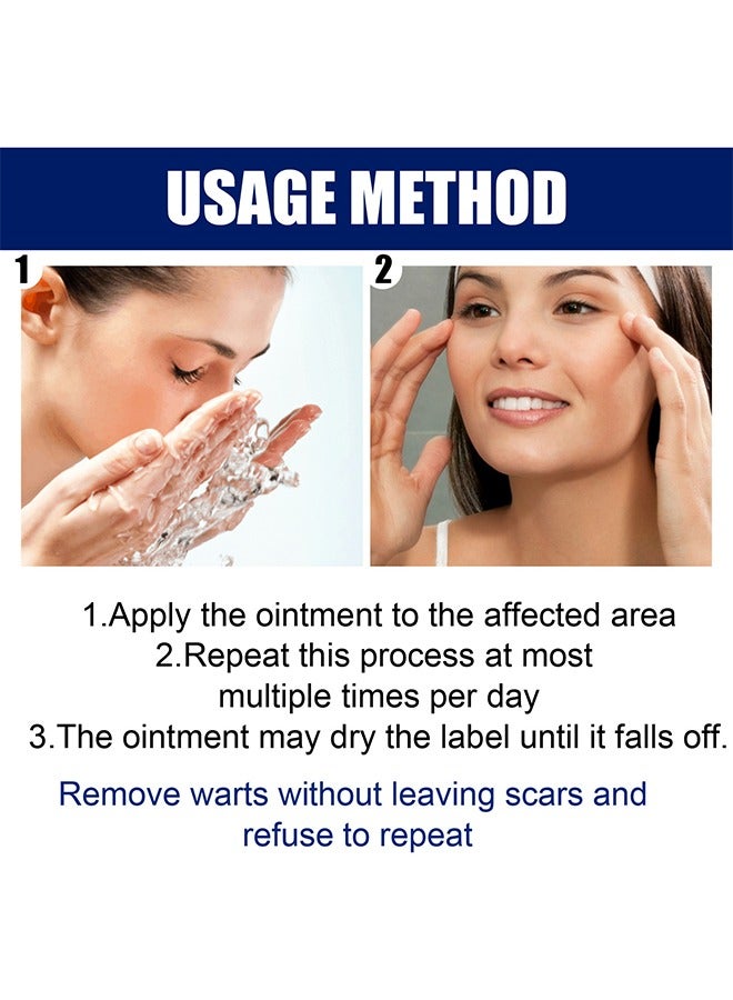 EELHOE Orgaic Cream,Mole And Body Wart Removal Cream- Natural Herbal Ingredeints, Wart Remover Treatment Skin Repair Cream Against Moles Warts Use On Any Parts Of Body 20g - Image 5