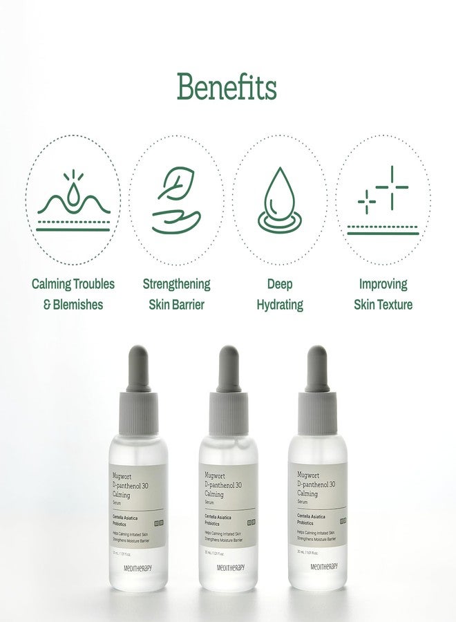 MEDITHERAPY Mugwort D-Panthenol 30 Calming Serum, High Concentration for Skin Barrier & Deep Calming, Pure Ingredients, Korean Skincare 1.01 fl.oz - Image 3