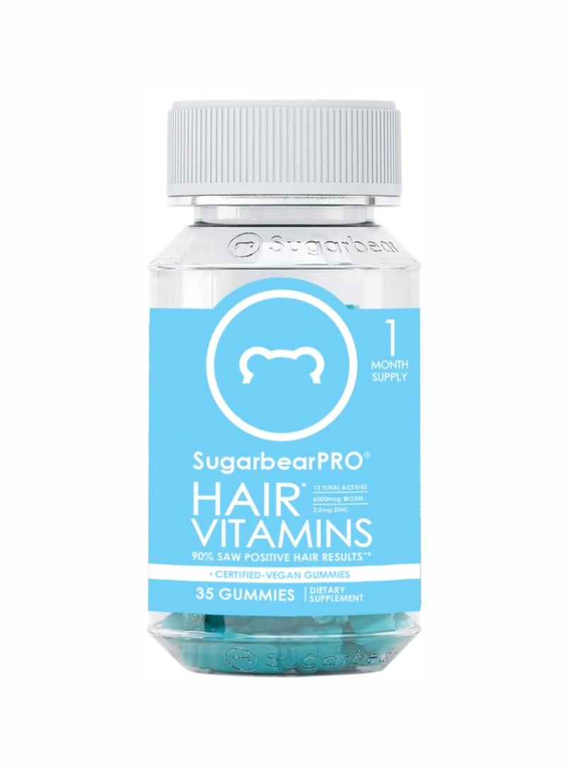 SugarbearPRO 35-Gummies Hair Vegan Vitamin Gummies - 1 Month Supply - Image 1