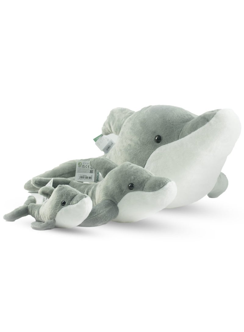 MAD TOYS Dolphine Gray Blue Cuddly Plush Animal Soft Toys Cute Sea Creature Plushy for 1+ Year - Image 4