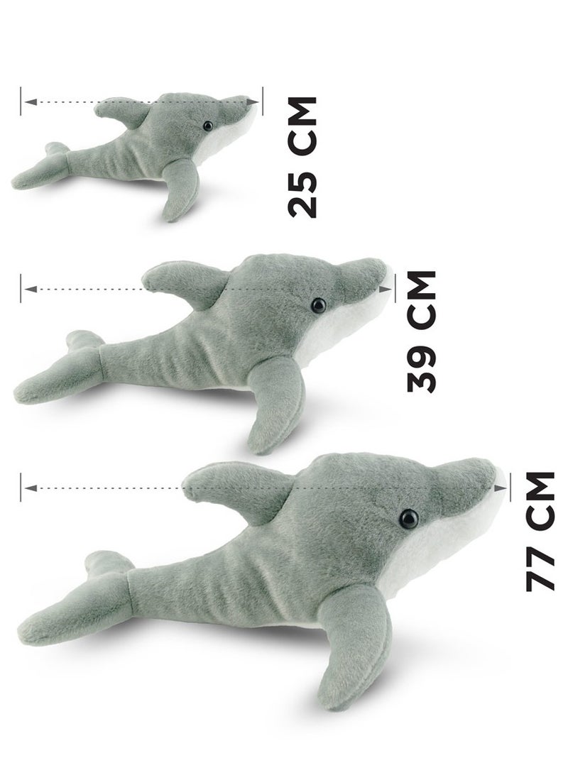 MAD TOYS Dolphine Gray Blue Cuddly Plush Animal Soft Toys Cute Sea Creature Plushy for 1+ Year - Image 5