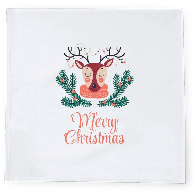 Khakee 6 Pcs Christmas Theme Silk Table Napkins 10x 10 for Xmas Decoration Christmas OrnamentsChristmas Giftxmas21305 - Image 3