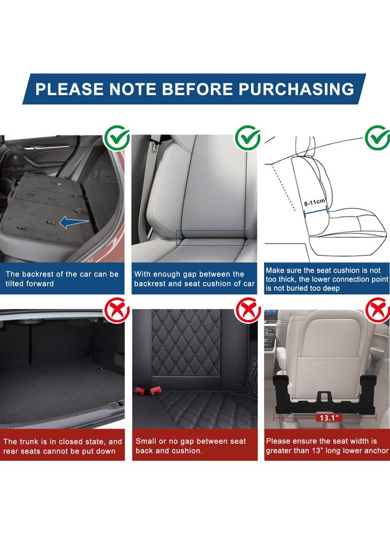 Car ISOFIX Mount Bracket Child Safety Seat Mount Bracket Universal Car Seat Latch Bracket for ISOFIX Interface Restraint Anchor Mounting Kit