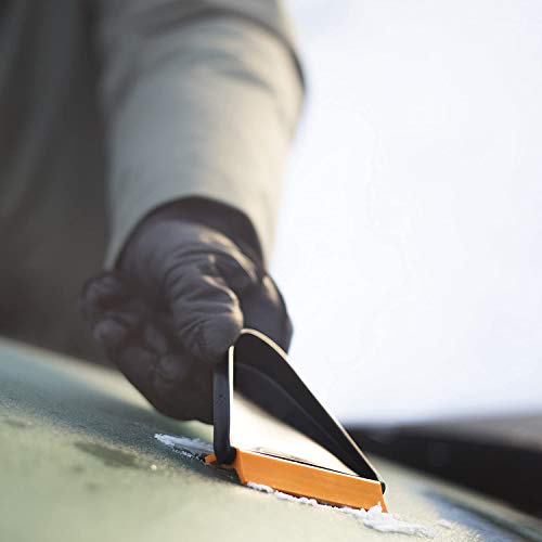 Fiskars Auto Ice Scraper, Usable on Both Sides, Length: 21.5 cm, Plastic, Black/Orange, Solid, 1019354 - Image 2
