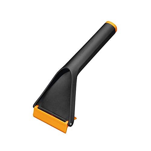 Fiskars Auto Ice Scraper, Usable on Both Sides, Length: 21.5 cm, Plastic, Black/Orange, Solid, 1019354 - Image 1