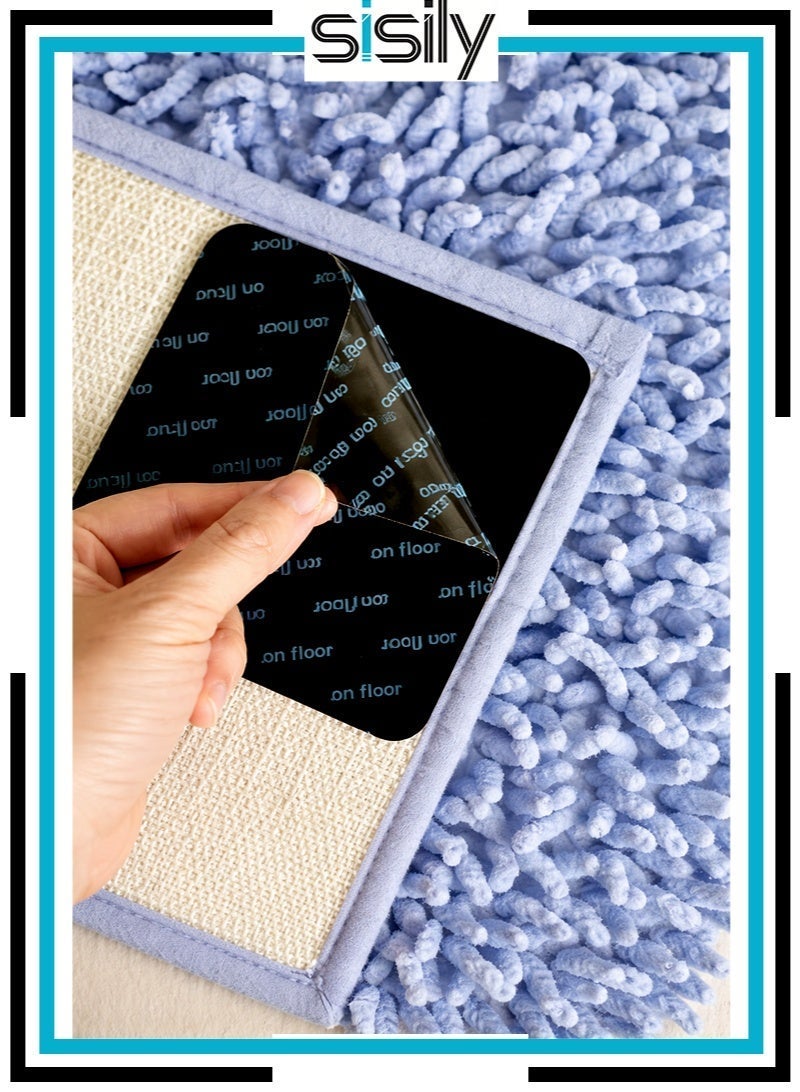Sisily 12-Pack Rug Pad Grippers  Carpet Square Tape Double Sided Non-Slip Rug Pads Stoppers Grip Corner No Sliding and Curling Prevent Sliding for Tile - Image 1