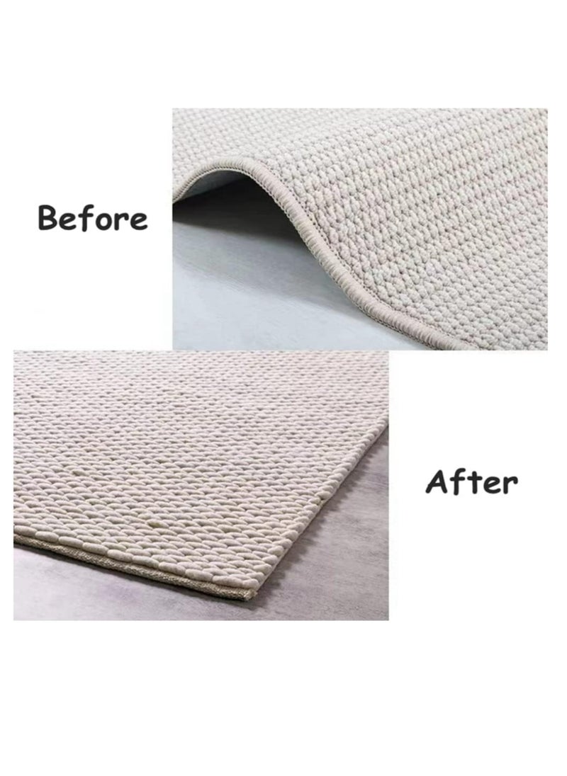 Generic - 12-Pack Rug Pad Grippers  Carpet Square Tape Double Sided Non-Slip Rug Pads Stoppers Grip Corner No Sliding and Curling Prevent Sliding for Tile - Image 1