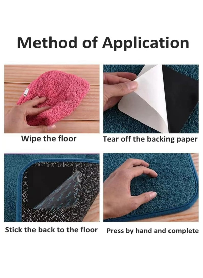 Generic - 12-Pack Rug Pad Grippers  Carpet Square Tape Double Sided Non-Slip Rug Pads Stoppers Grip Corner No Sliding and Curling Prevent Sliding for Tile - Image 1
