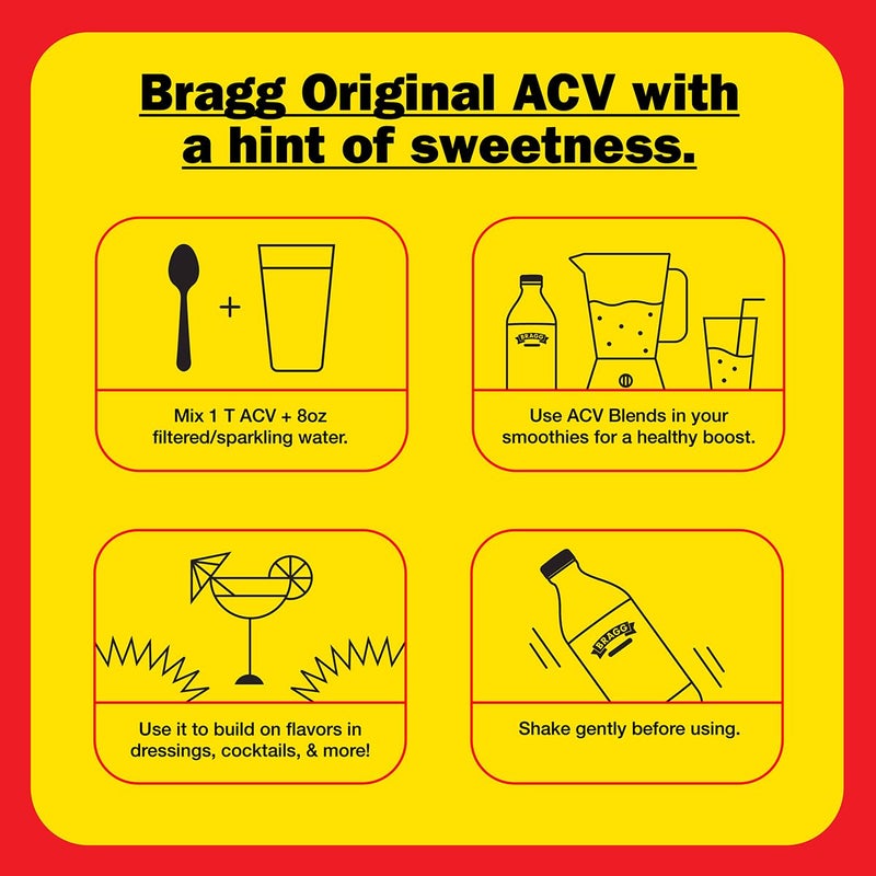 Bragg Organic Apple Cider Vinegar Citrus Ginger Blend with the Mother - 16 fl oz - Raw and Unfiltered - Image 4