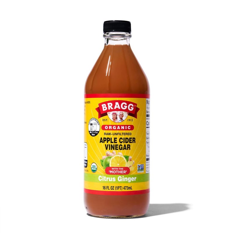 Bragg Organic Apple Cider Vinegar Citrus Ginger Blend with the Mother - 16 fl oz - Raw and Unfiltered - Image 1
