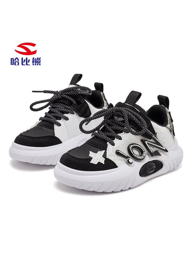 Habib Bear Leather Sneaker Autumn Boys' Shoes Girls Light Campus Casual Shoes Children's Shoes A Generation Of Hair