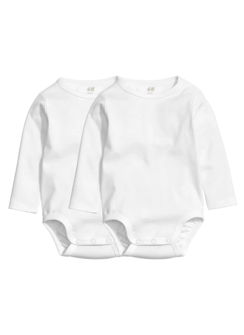 H&M 2-Pack Long-Sleeved Bodysuits
