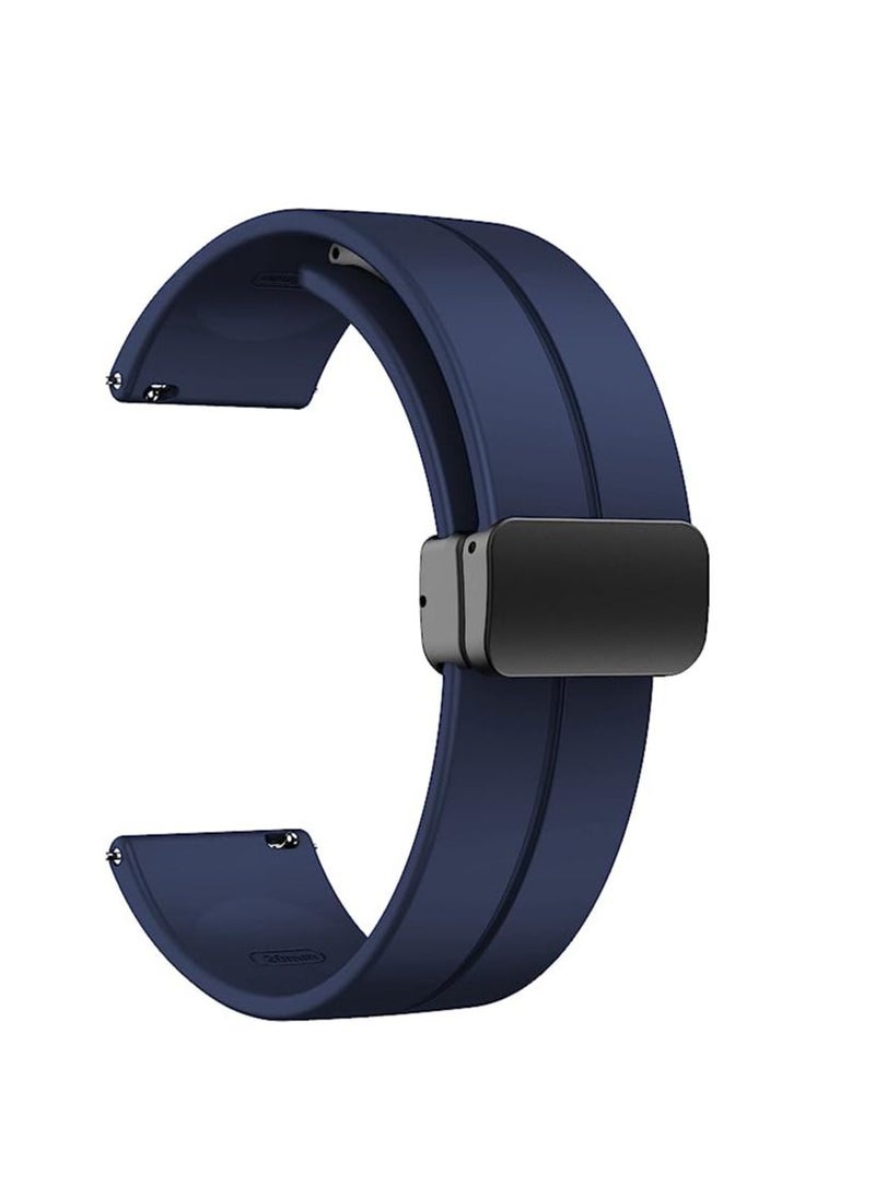 Generic - 20mm Silicone Strap With Magnetic Folding Buckle  For Amazfit Bip U Pro / Bip / Bip Lite / Bip S / Bip S Lite / Bip U Blue - Image 1