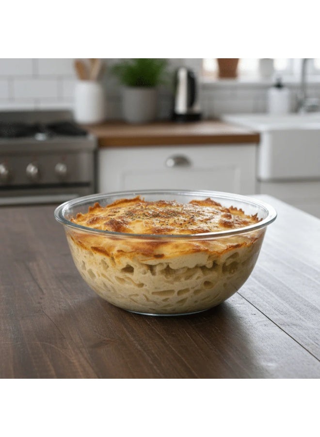 بوركام بولة زجاجية للفرن والخلط من بوركام، سعة 3000 سم مكعب (3 لتر) – مقاوم للحرارة، 26 سم – صنع في تركيا - Image 2