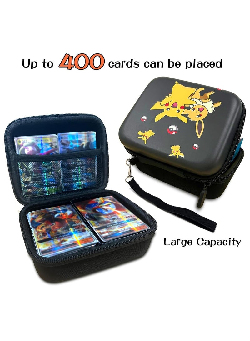 Mmmon Trading Card Storage Tin Box for TCG Cards,Hard-Shell Game Cards Carry Case Holder Bag,Holds Up to 400+Cards - Image 2