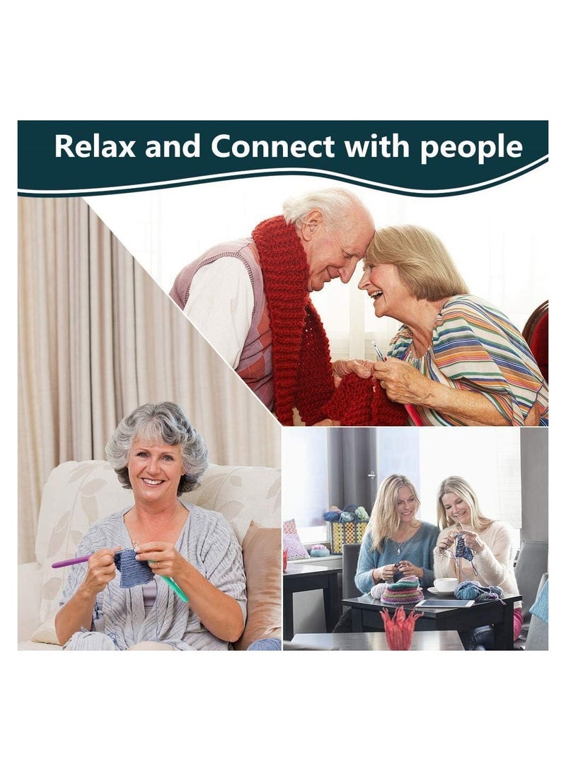 SOLARAE 9 Pcs Large Size Crochet Hooks Set, Ergonomic Crochet Hooks Sets Soft Grip, 2.0mm 2.5mm 3.0mm 3.5mm 4.0mm 4.5mm 5.0mm 5.5mm 6.0mm, Crochet for Arthritic Starter Beginners - Image 5