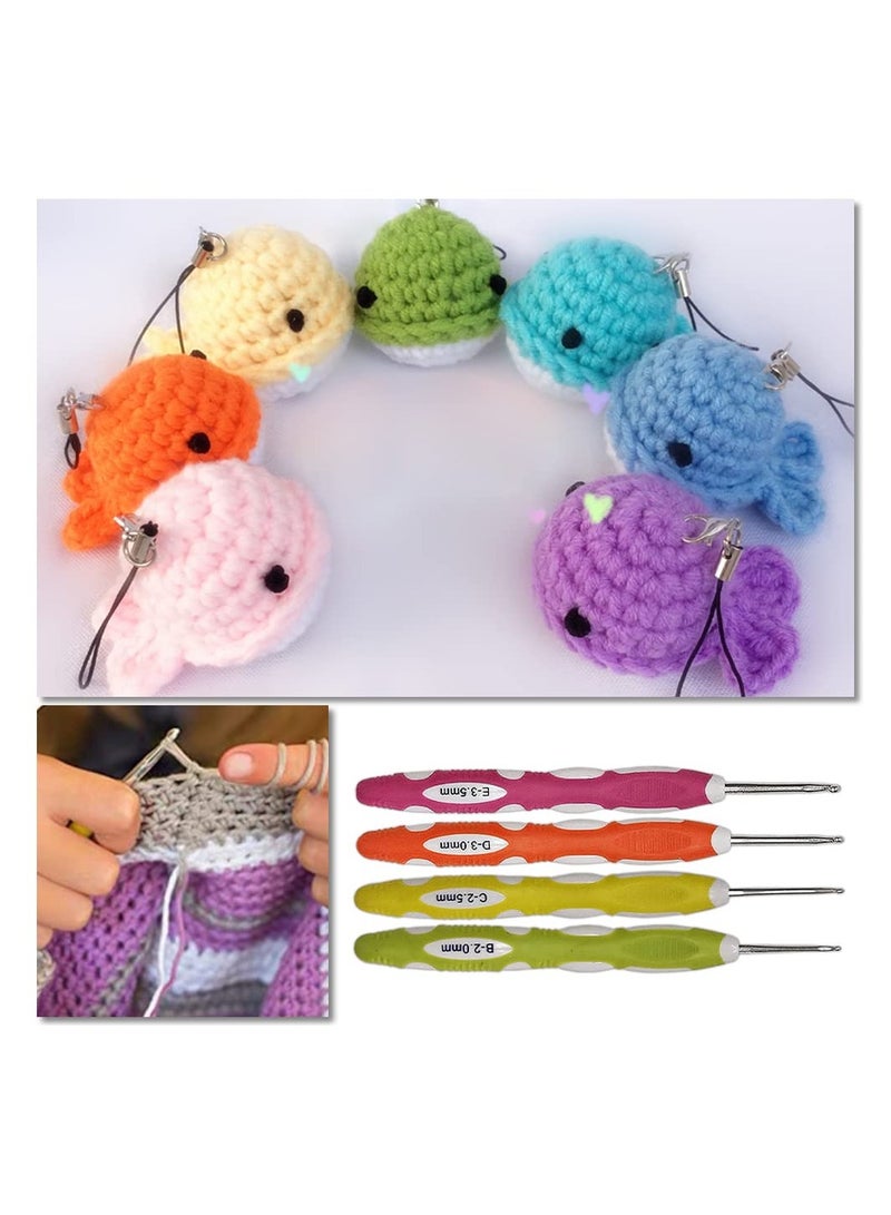 SOLARAE 9 Pcs Large Size Crochet Hooks Set, Ergonomic Crochet Hooks Sets Soft Grip, 2.0mm 2.5mm 3.0mm 3.5mm 4.0mm 4.5mm 5.0mm 5.5mm 6.0mm, Crochet for Arthritic Starter Beginners - Image 4