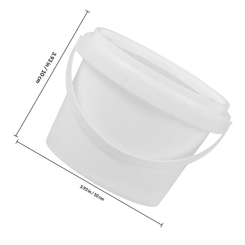 White Round Ice Cream Storage Containers 10pcs 300ml Sealed Freezer Food Boxes - Image 3