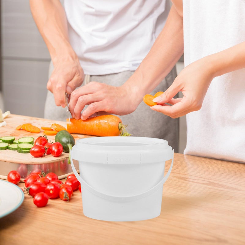 White Round Ice Cream Storage Containers 10pcs 300ml Sealed Freezer Food Boxes - Image 5