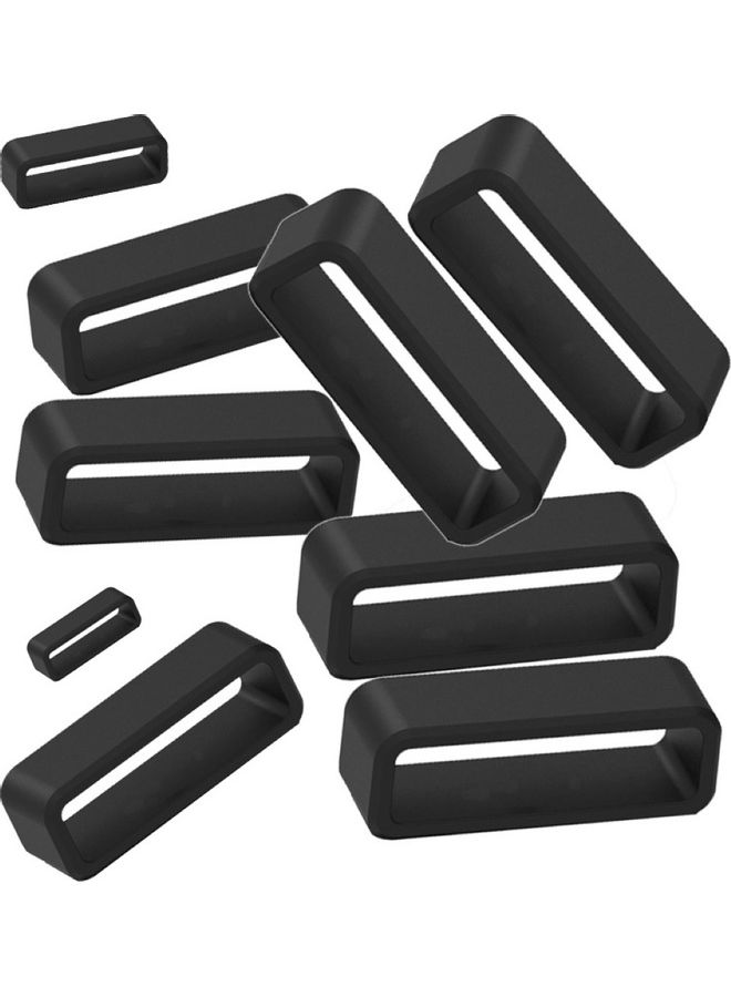 NIBEMINENT 12-30mm Silicone Replacement Elastic Wrist Watch Strap Band Loop Ring Accessory Black  - Image 3