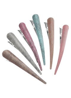 minkissy 6pcs Teeth Bows Hair Clips Acrylic Duckbill Hair Clips Alligator Hair Pins Barrettes Hair Styling Accessories for Women Lady Mixed Color 