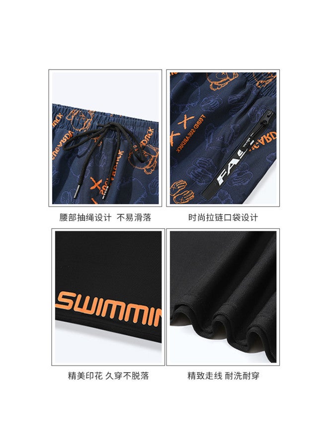 YouYou Men's Swimwear Professional Anti-embarrassment Large Size Loose Double-layer Swimming Trunks Hot Spring Men's Swimwear Set Men's - Image 5