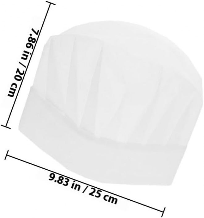 GALPADA 20pcs Disposable Chef Hats White Paper Baking Cap Lightweight Kitchen Headgear for Boys Cooking Class Party - Image 2