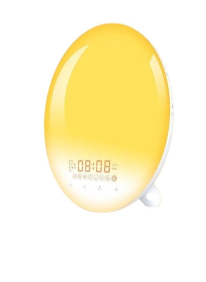HeimVision Light Sunrise Alarm Clock, Night Light Table Lamp Sunrise Simulation with 7 Colors and 9 Natural Sounds FM Radio for Bedroom.  - Image 1