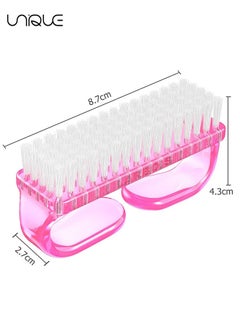 Unique 4 Piece Handle Nail Brush, Fingernail Cleaning Brush, Nail Art Tool, Toe & Nail Cleaning Brush, Hand Scrub Brush Cleaning Brush Kit for Toes, Shower, Garden, Pets, Kids & Women & Men  - Image 2