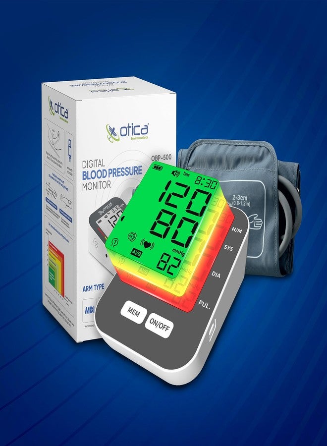 OTICA BP Monitor Most Accurate Arm Blood Pressure Monitor with USB and AA Cell(100% Accurate), Grey - Image 1