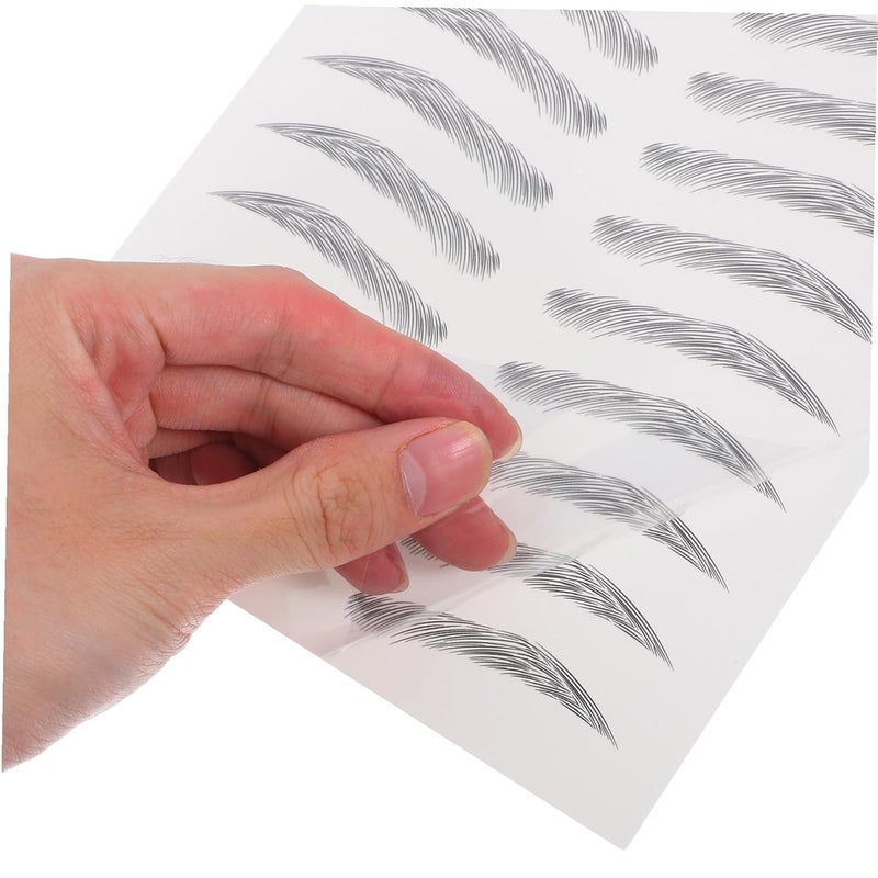Mikinona 10pcs Hair-like Eyebrow Stickers for Natural Look Black Color Easy to Apply Realistic Artificial Eyebrows for Makeup and Grooming - Image 4