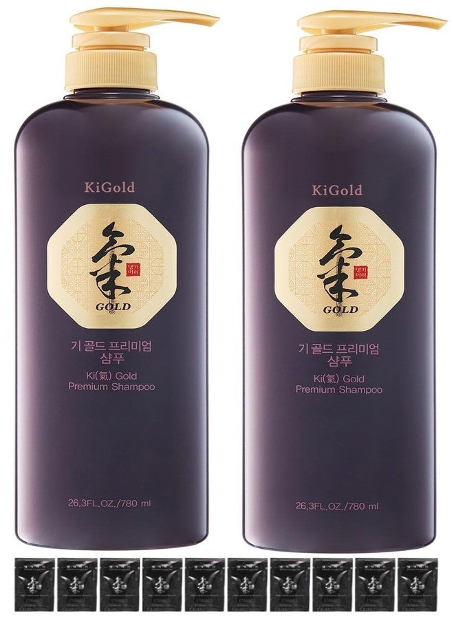 DAENG GI MEO RI - Ki Gold Premium Shampoo 780ml(2 pcs) +Traveling Pouch Sample 10ml(10pcs), Samples may vary - Image 1