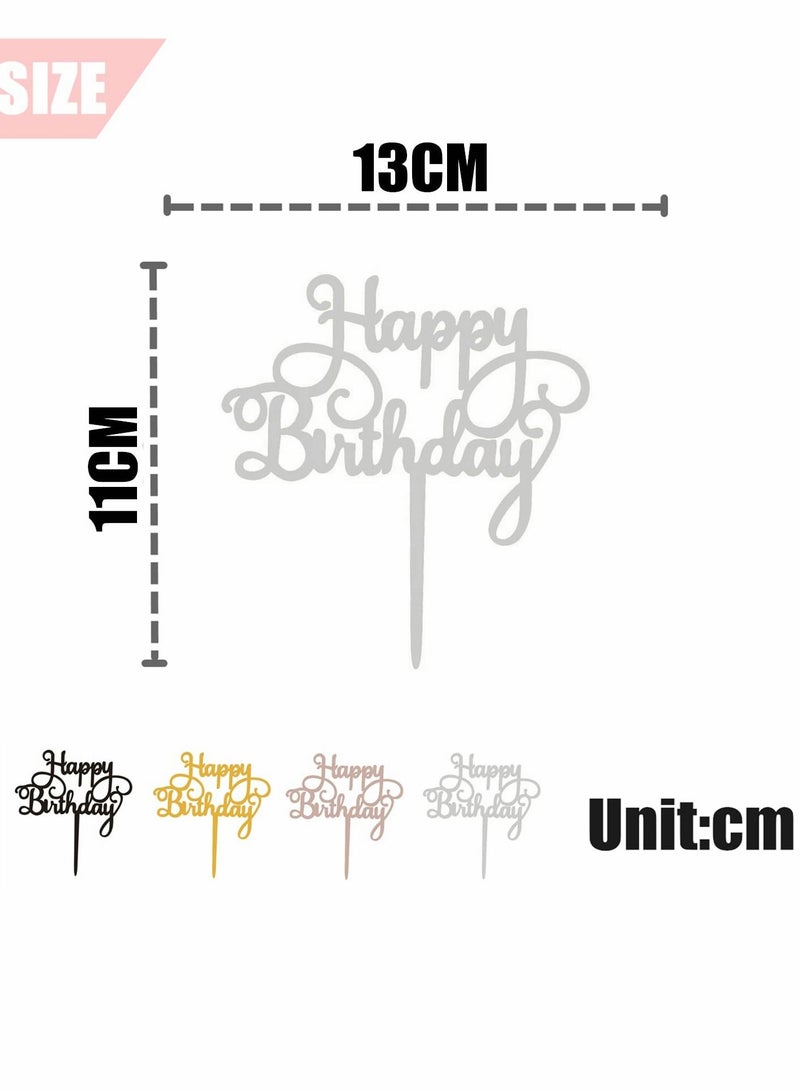 Excefore تاج كعكة عيد ميلاد سعيد، زخارف كعكة عيد الميلاد من الأكريليك اللامع، Picks تاج كب كيك جميلة لحفلة عيد الميلاد - Image 3