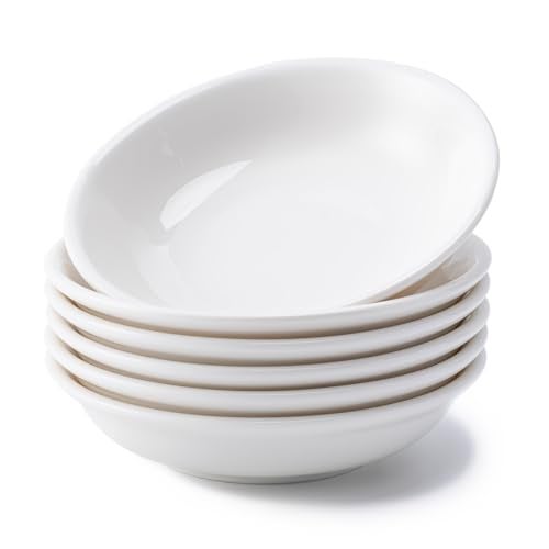 Eisinly 6 Pack Dip Bowls, 3 OZ Ceramic Soy Sauce Dish, White Dipping Sauce Bowls Small Dishes Serving for Tomato Sauce, Soy, BBQ Party Supplies - Image 1