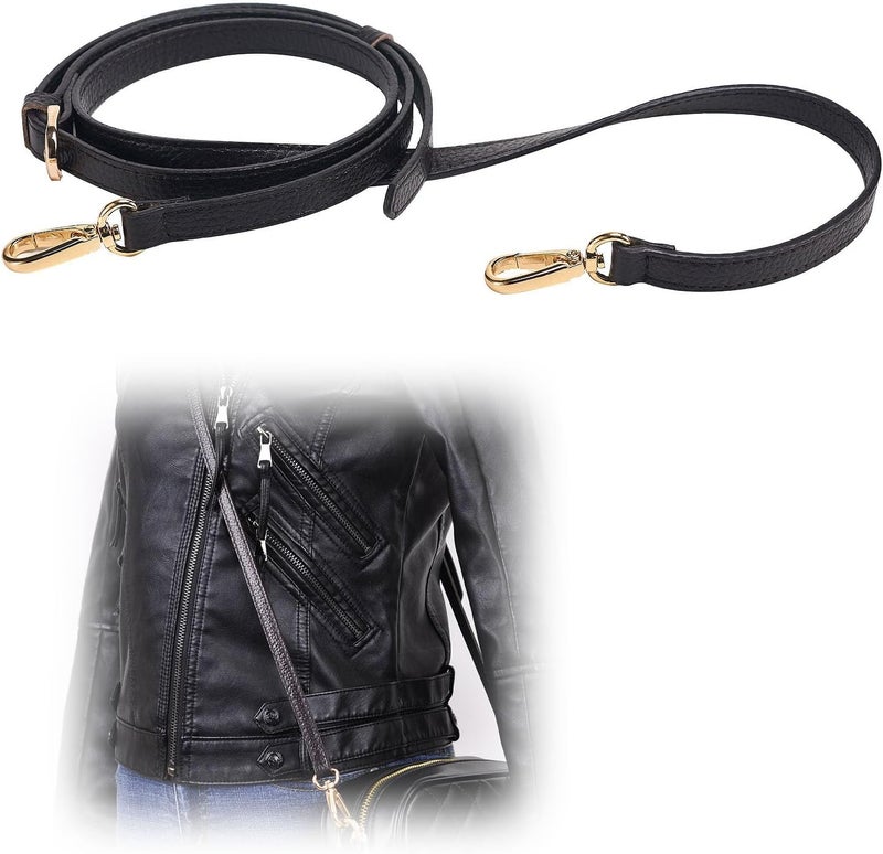 Live Up Full Grain Purse Strap Genuine Leather Replacement for Cross Body Bag Handbags - Image 1