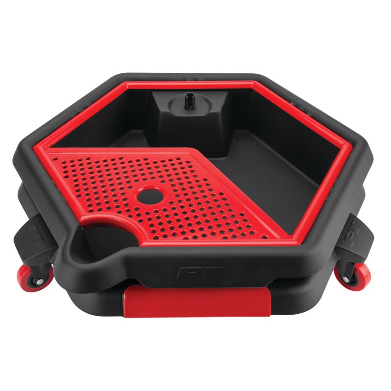 Performance Tool W4074 2 in 1 Drain Pan and Tool Caddy Conveniently Collects Oil and Organizes Tools for Automotive Repairs - Image 2