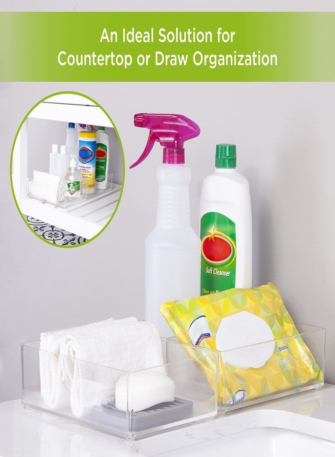 Kenney Storage Made Simple Bathroom Countertop Organizer Tray Set, Set of 3, Clear - Image 4