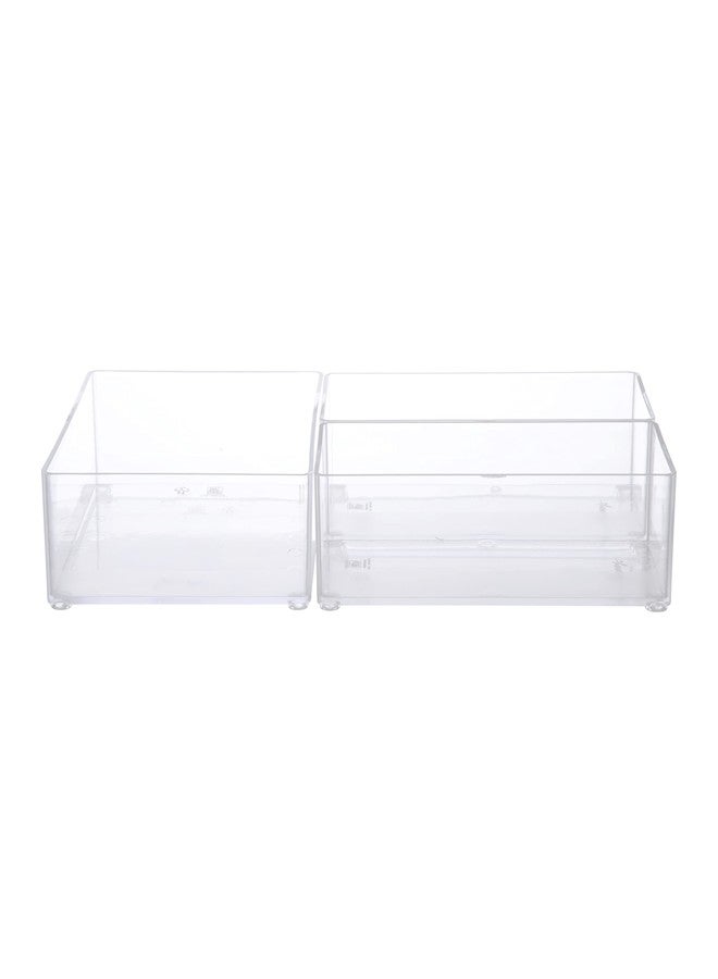 Kenney Storage Made Simple Bathroom Countertop Organizer Tray Set, Set of 3, Clear - Image 1
