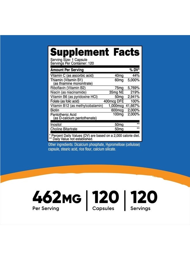 Vitamin B Complex 462mg, 120 Capsules - pzsku/Z07ABCD52281A1DF1BD35Z/45/_/1719357209/73937857-f975-450a-acc6-da0d9e58aa0b