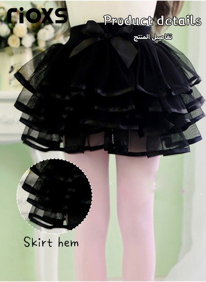 RIOXS Little Girls Tutu Skirt A-Line Layered Tulle Princess Dresses Dance Wear Clothes For Girls  - Image 2