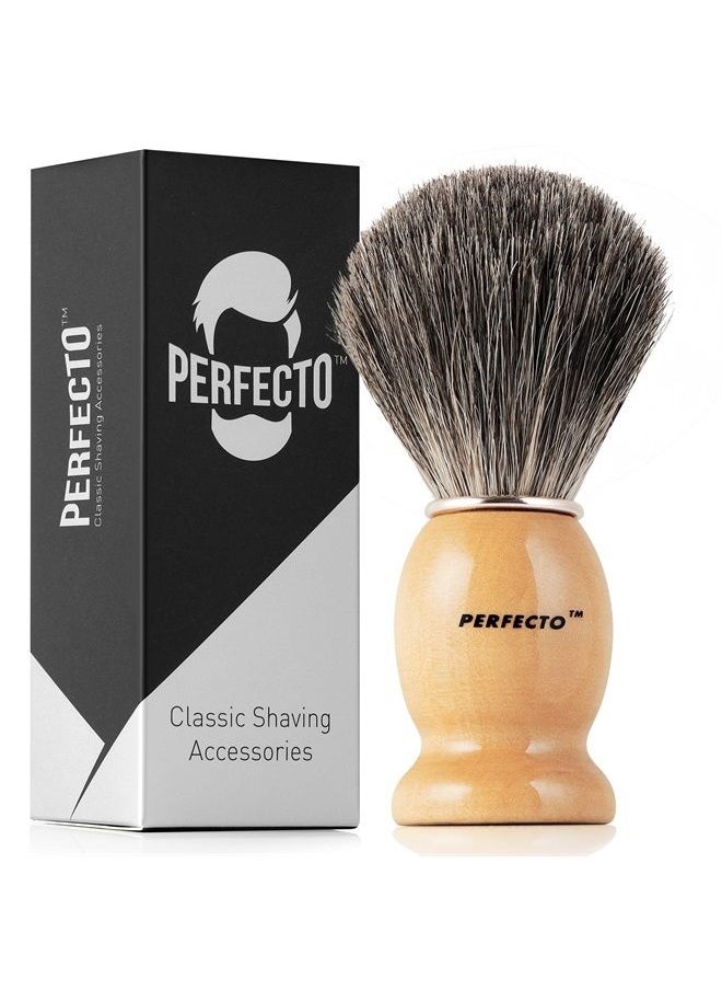 Perfecto - 100% Original Pure Badger Shaving Brush, Engineered for The Best Fathers Day Gift. All Methods,Safety Razor,Double Edge Razor, Staight Razor, Shaving Razor, Its Gift for Dad Badger Brush. - Image 1