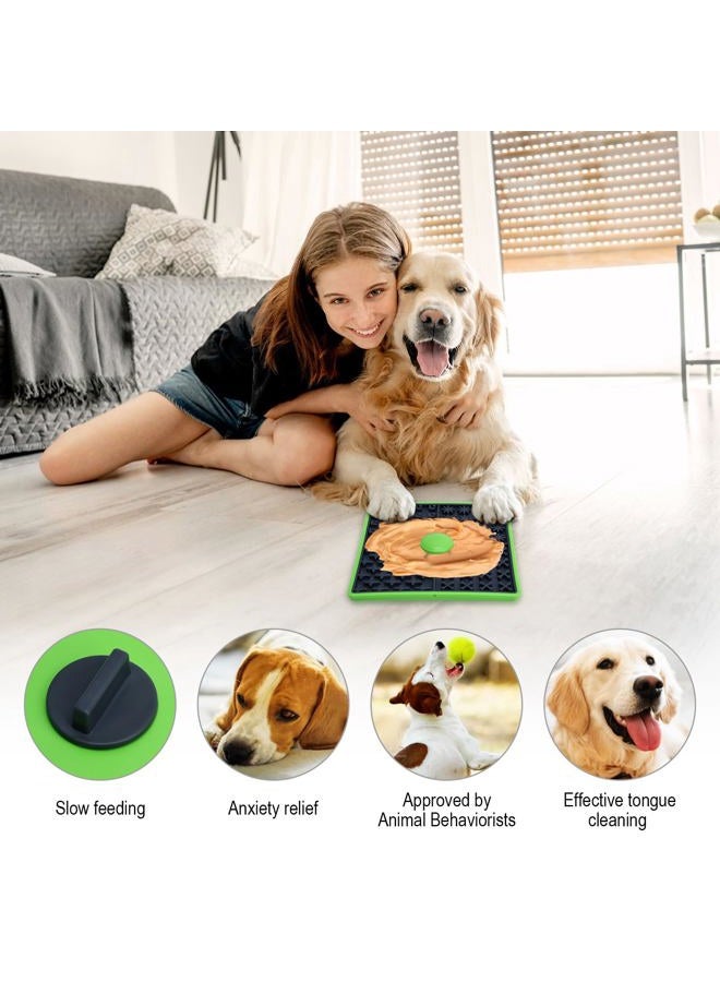 ChengFu Lick Mat for Dogs,Dog Peanut Butter Lick Pads,Dog Slow Food Licking Pad,Crate Training Aids for Puppies Slow Food Licking Pad,Green(1 Pack) - Image 3
