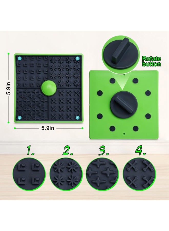 ChengFu Lick Mat for Dogs,Dog Peanut Butter Lick Pads,Dog Slow Food Licking Pad,Crate Training Aids for Puppies Slow Food Licking Pad,Green(1 Pack) - Image 2