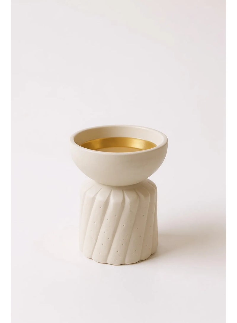 Living Ceramic Incense Holder with Elegant and Luxurious Design ,Height: 12 cm, Diameter: 9 cm - Image 3