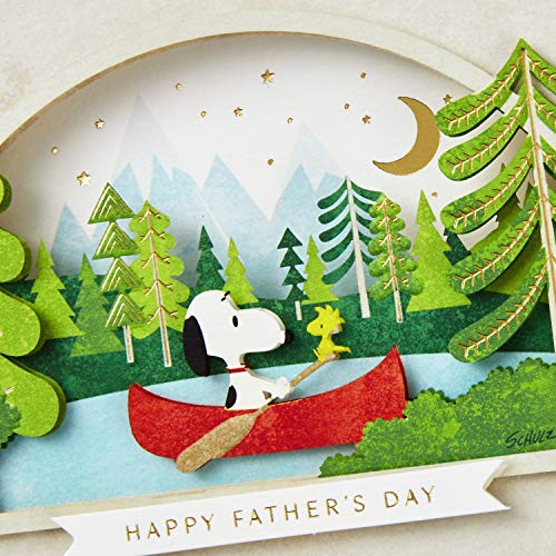 Hallmark Signature Peanuts Fathers Day Card (Snoopy and Woodstock Canoeing) (799FFW2007) - Image 4
