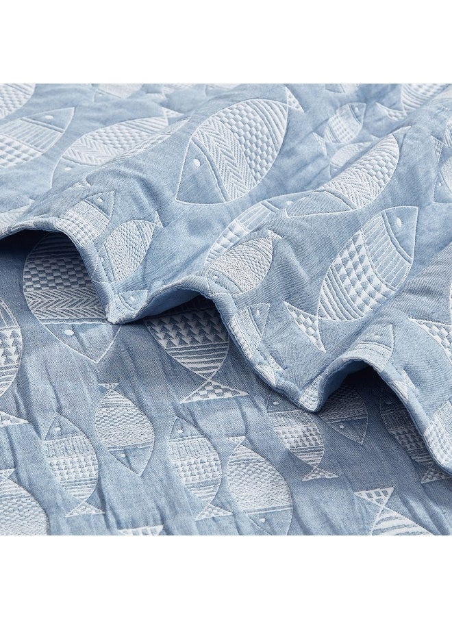 Home Box Sea World Fishes 2-Piece Single Comforter Set 220 x 135 cm  - Image 3