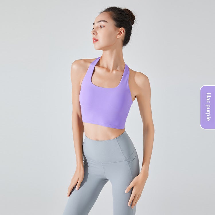 New Halter Sports Bra Top Yoga Gym DUMB Brown  - Image 4