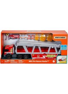 MATCHBOX Matchbox Fire Rescue Hauler Playset with 1 Fire-Themed Vehicle & 8 Accessories  - Image 4